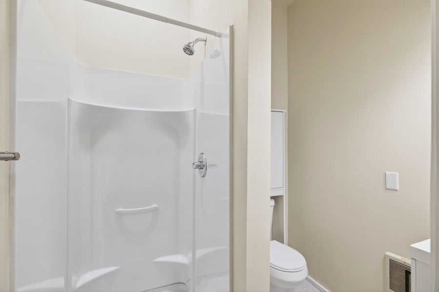 Unit 3 walk-in shower and toilet